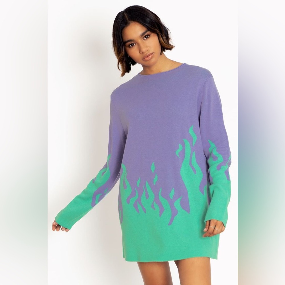 Blackmilk Flaming Pastel Oversized Knit Sweater